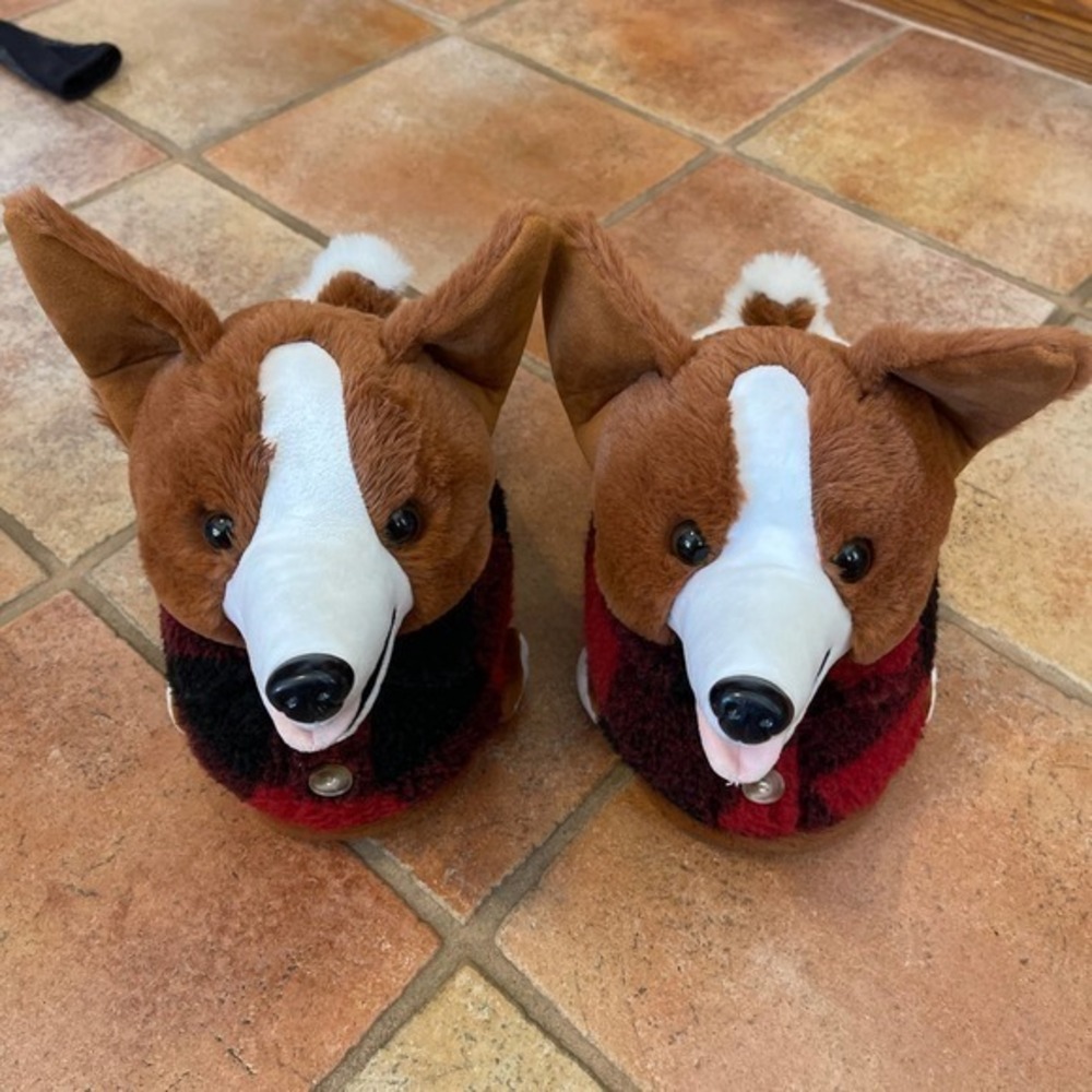 American Eagle Corgi slippers size S/M